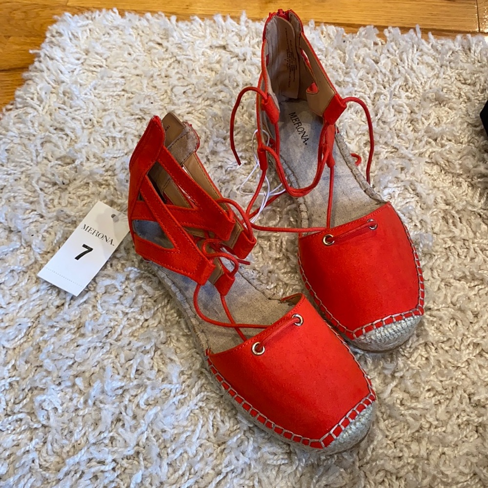 NWT Merona Orange Flat Sandal